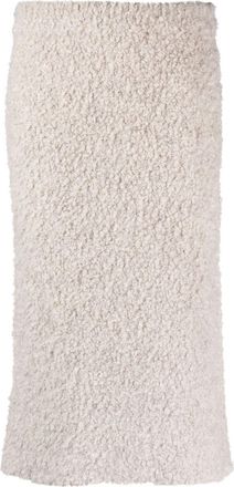 By Malene Birger alpaca wool-blend midi skirt - women - Alpaca Wool/Merino/Polyamide - S - Neutrals