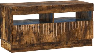 vidaXL Mueble De Tv Led Roble Ahumado Madera De Ingenier&iacute;a Vidaxl