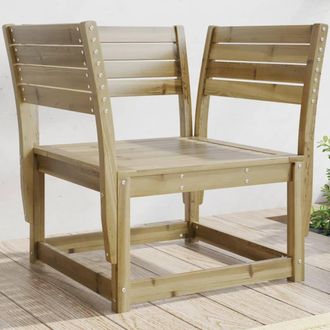 Berkfield Home Garden Chair Impregnated Wood Pine in Brown