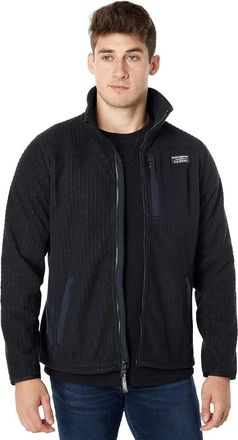 L.L.Bean Mens L. L.Bean Mountain Classic Windproof Fleece Jacket Black Full Zip GBO978