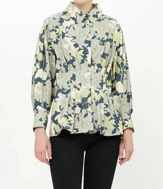 Oliphant Elizabeth Top In Suzani Charcoal