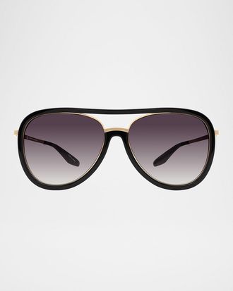 Barton Perreira Fossett Aviator Sunglasses