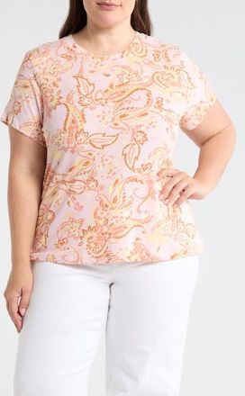 Sanctuary The Perfect T-Shirt in Purple/orange Whimsy at Nordstrom, Size 2X