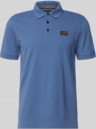 PME Legend Slim Fit Poloshirt mit Logo-Patch in Jeansblau, Gr&ouml;&szlig;e XXXL
