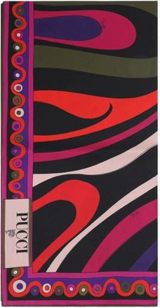 Pucci Silky Scarves, female, Multicolor, Size: ONE SIZE MultiColour Printed Silk Foulard Scarf