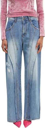 Andersson Bell Panel Carpenter Wijde Jeans - Dames - Loose Fit Jeans - Blauw - W28 - Denim - Jeans