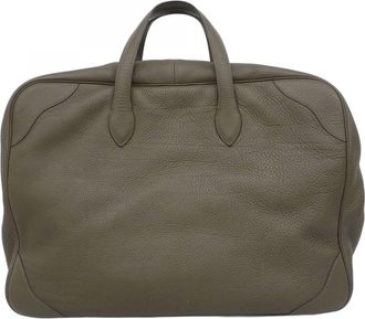Herm&egrave;s Olive Green Togo Leather Boston Bag (Pre-Owned)