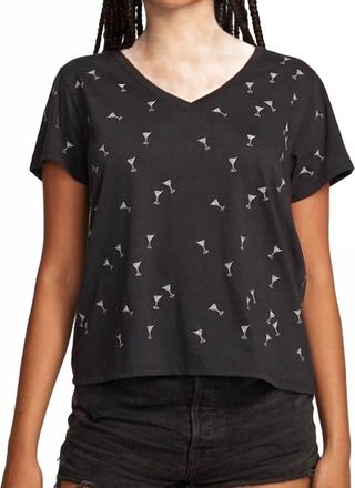 Chaser Silver Martinis Tee In Black