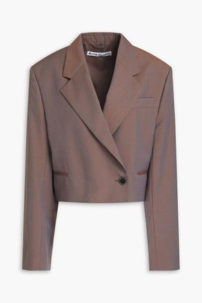 Acne Studios Cropped double-breasted wool blazer - Brown - DE 36
