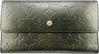 Louis Vuitton Monogram Mat Black Noir Monogram Mat Wallet (Tri-Fold) (Pre-Owned)