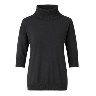 M&oacute;veis Conquista Elegante houtskool gebreide top met zachte coltrui