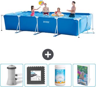 Intex Piscina Con Estructura Rectangular - 450x220x84 Cm - 7-piezas Scb125