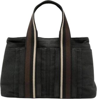Herm&egrave;s Pre-owned Tote Bags, female, Black, Size: ONE SIZE Pre-owned Troca Horizontal PM