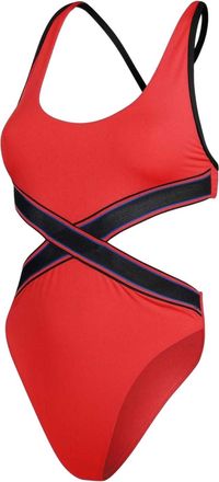 Speedo Dames Cut Out E&eacute;nstuk Badhuis (Rood)