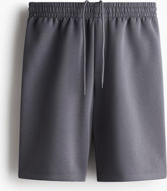 H&M Interlock-Shorts in Relaxed Fit - Grau
