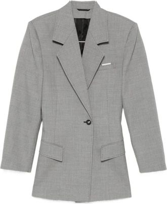 The Attico Blazers, female, Gray, Size: 2XS THE Attico Fashion Jackets Black