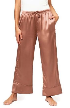 Gibsonlook Luxe Lounge Silky Satin Sleep Pants in Rosewood at Nordstrom Rack, Size X-Small