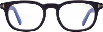 Tom Ford Blue Light Block Square Mens Eyeglasses FT5930-D-B 001 52