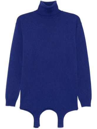 Saint Laurent Turtleneck Garter Sweater Clothing