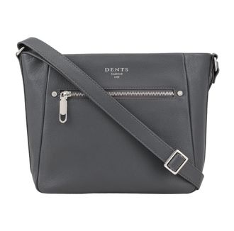 Dents Womens Chester Leather Handbag - Grey - One Size