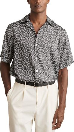 Reiss Barella Geo Wave Print Shirt