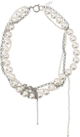 Justine Clenquet Nicole Silver-Plated Pearl Multi-Layered Choker