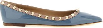 Valentino Garavani Grey Studded Ballet Flats