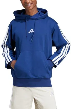 adidas Essential 3-Stripes Fleece Hoodie in Dkblue/whi at Nordstrom Rack, Size Xx-Large