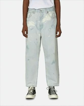 Levi's Relaxed Fit Light Wash Denim Pants With Vintage Accents