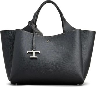 Tod's Tassen, Dames, Grijs, ONE Size, Leer, Tote Bag