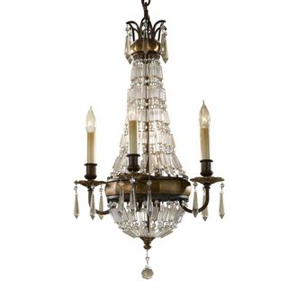 Netlighting Bellini Chandelier 4 Light British Bronze Finish E14 in Brown