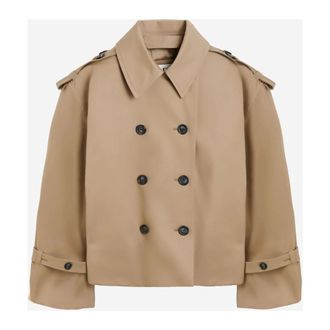 By Malene Birger Alisandra Short Stretch Cotton Trench Coat - female - By Malene Birger - Light Jackets - Beige - M - Jackets