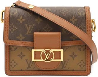 Louis Vuitton Pre-owned Dauphine MM Monogram Reverse Schoudertas - Dames - Vintage Schoudertas - Bruin - ONE Size - Vintage