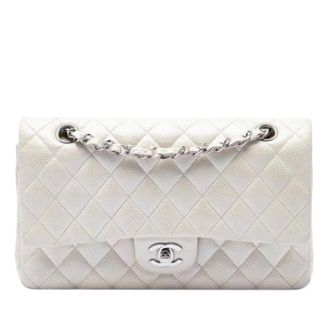Chanel Pre-owned Classic Double Flap Schoudertas - Dames - Pre-owned - Wit - Maat: ONE Size Leer