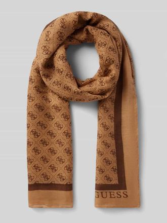 Guess Schal mit Logo-Muster Modell KATYA in Camel, Größe 1