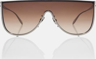 Alaia Ala&iuml;a Lettering Logo flat-top sunglasses