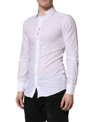 Dolce & Gabbana Cotton Formal Dress Shirt - White