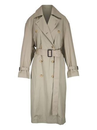 Toteme Crisp trench coat - women - Recycled Polyamide/Organic Cotton - 42 - Neutrals