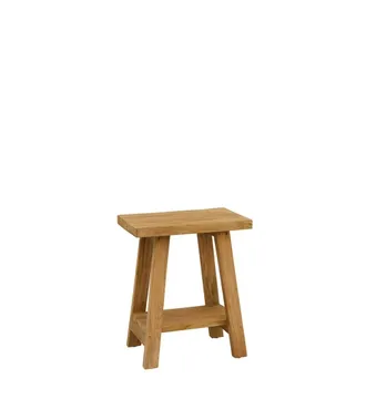 Moycor Taburete madera beige 40x20x45 cm