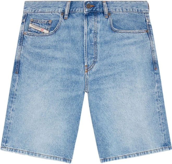 Diesel logo-appliqué denim shorts - men - Cotton - 27 - Blue