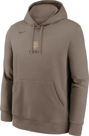 Nike San Francisco Giants Fashion Hemp Club Nike Mens MLB Pullover Hoodie in Brown | NKDK2FJGIA-C0G