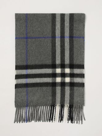 Burberry Classic Check Scarf in Pure Cashmere with Fringed Edges