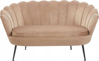 OEM Sof&aacute; De Terciopelo Capuchino Sof&aacute; De Dos Plazas Tapizado Furnitex Shell