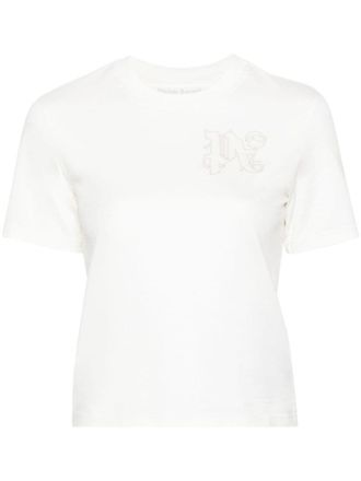 Palm Angels White White Logo T-shirt