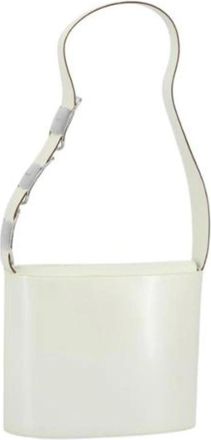 Ferragamo Pre-owned Leather Bucket Bag - Dames - Vintage Tas - Wit - ONE Size - Leer - Vintage