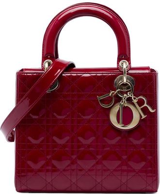 Dior Pre-owned Dior Medium Patent Cannage Lady Satchel Ladies 7TQDA564IUX0CET2