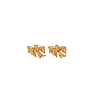 Moschino Pendientes de clip con lazo - Accessories - Mujer - Amarillo - ONE SIZE