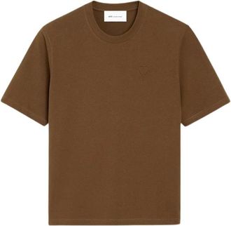 Ami Tops, Heren, Bruin, 2Xs, Katoen, Ami de Coeur T-shirt