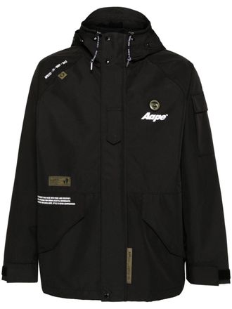 美品AAPE BY A BATHING APE ブラックボンバージャケット AAPE BY *A BATHING APE® ボンバージャケット | ブラック