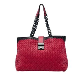 Bottega Veneta Pre-owned Tote Bag - Dames - Pre-owned - Rood - Maat: ONE Size Leer